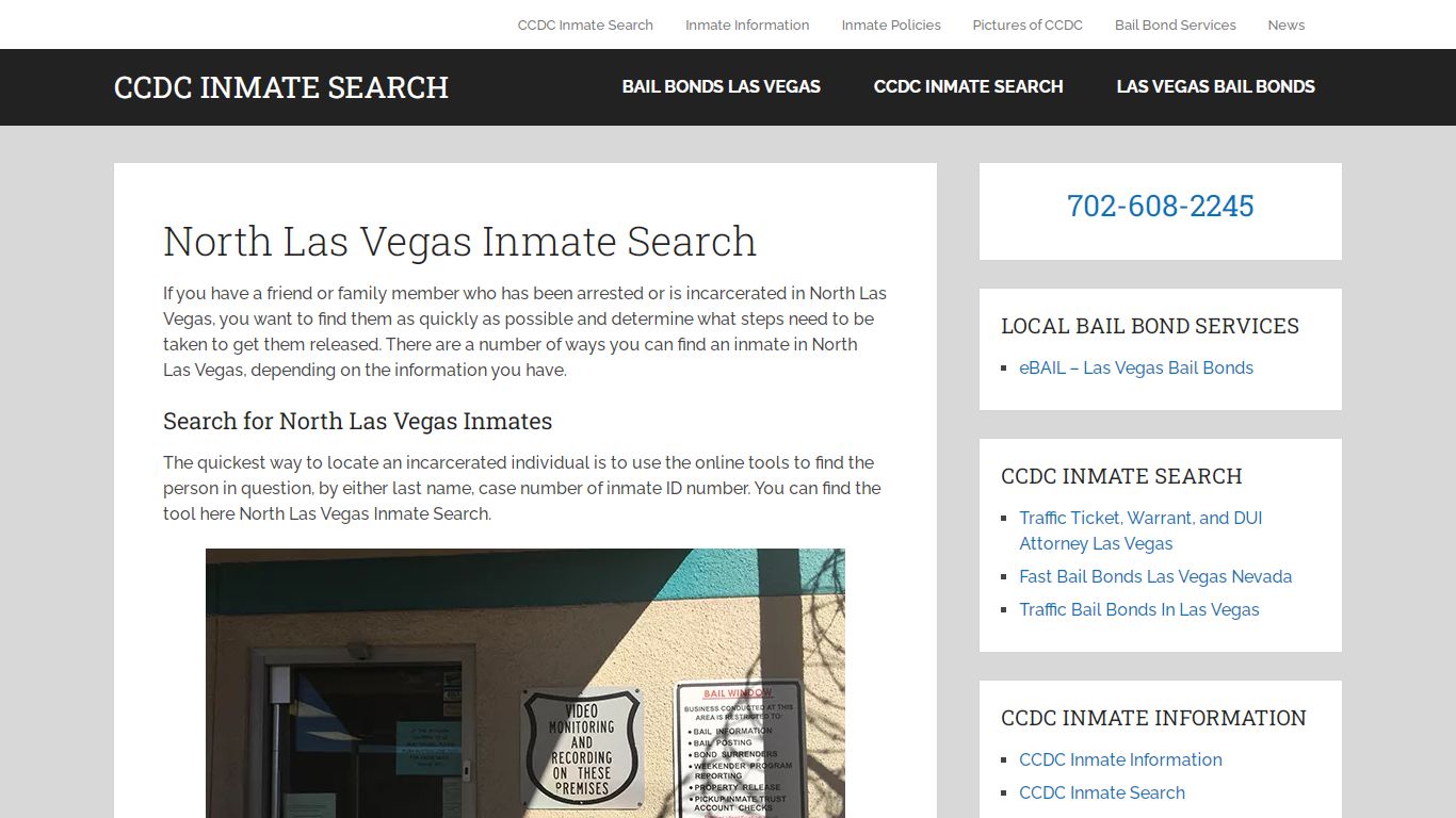 North Las Vegas Inmate Search | North Las Vegas Detention ...
